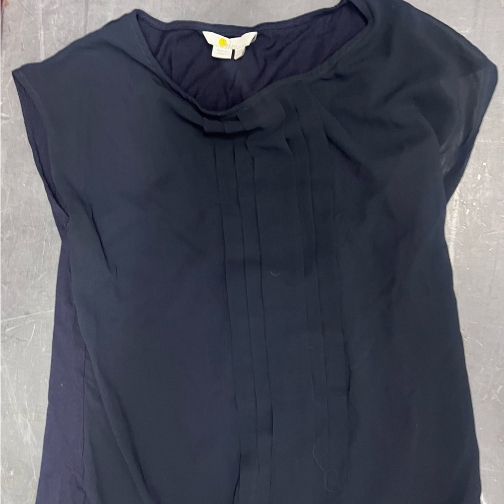Boden Navy Sleeveless Blouse